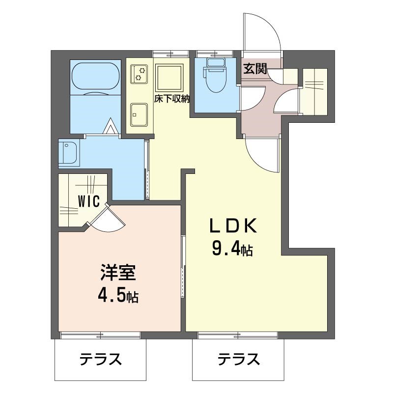 クローバーハイツ 105号室 間取り