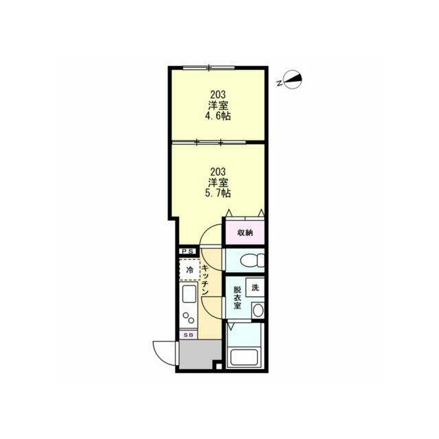 湘南辻堂テラス 203号室 間取り