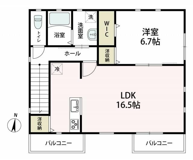 カーサソレイユＡ 201号室 間取り