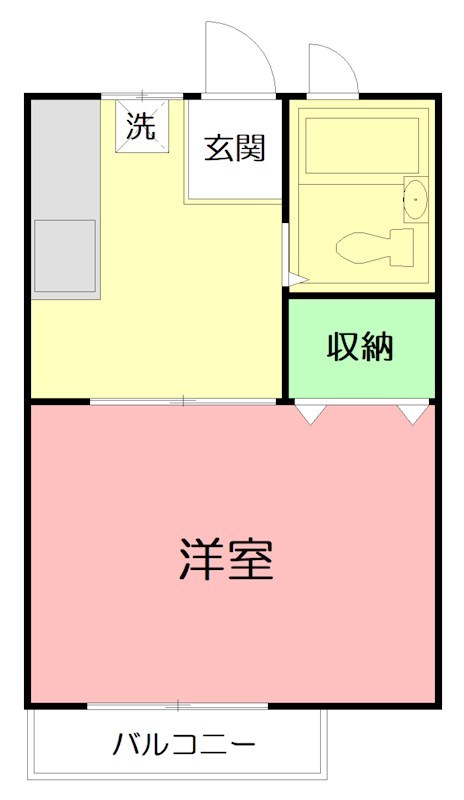 コーポPB B8-104号室 間取り