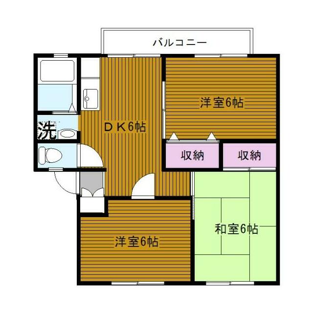 サンビレッジ綾瀬Ｃ棟 202号室 間取り