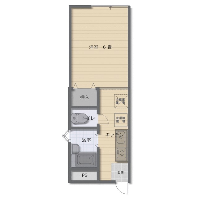 ハイツカメリアＡ 203号室 間取り