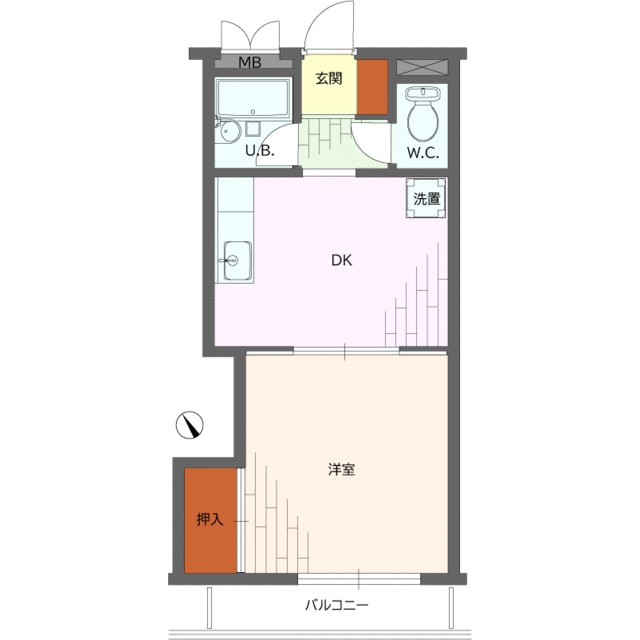 インペリア砥上 3F号室 間取り