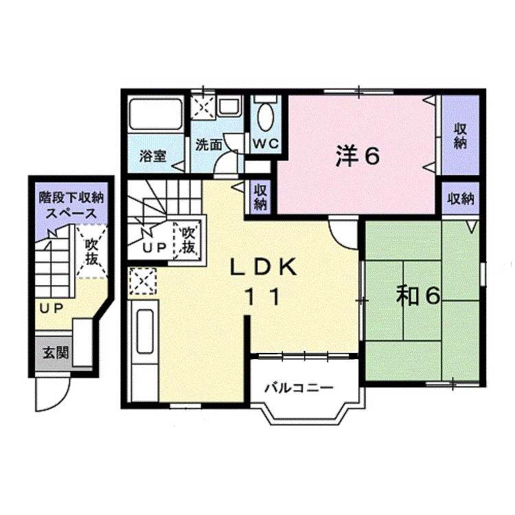 フローフリー 202号室 間取り