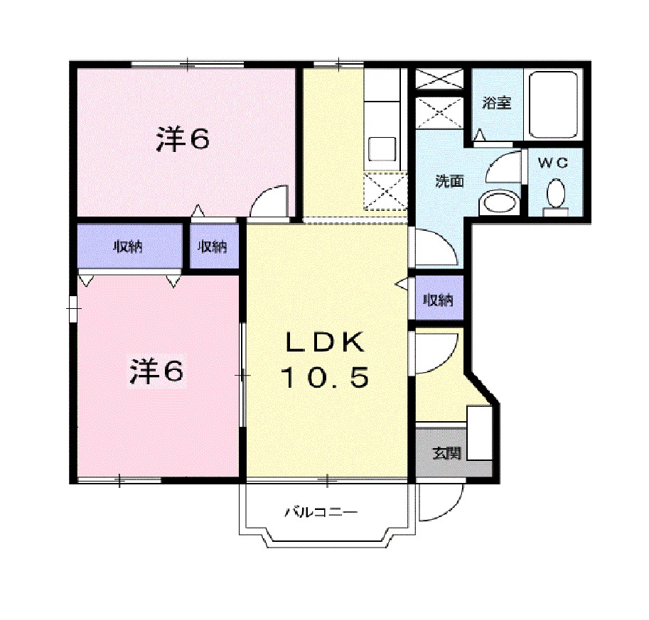 フレッサ 101号室 間取り