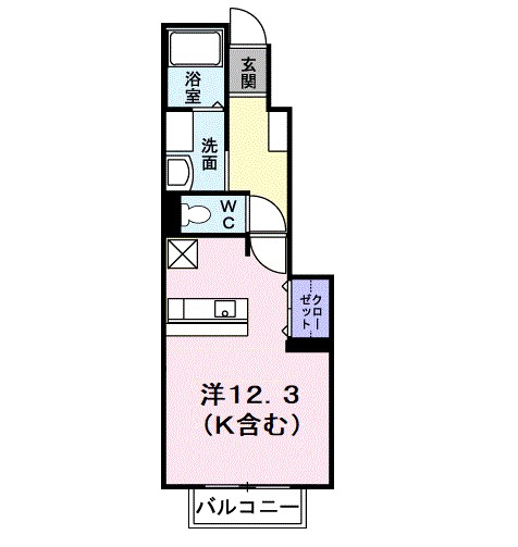ペルレトゥルムＡ 103号室 間取り