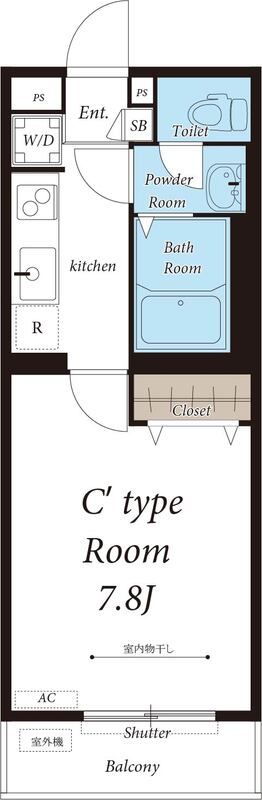 リブリ・テラ 108号室 間取り