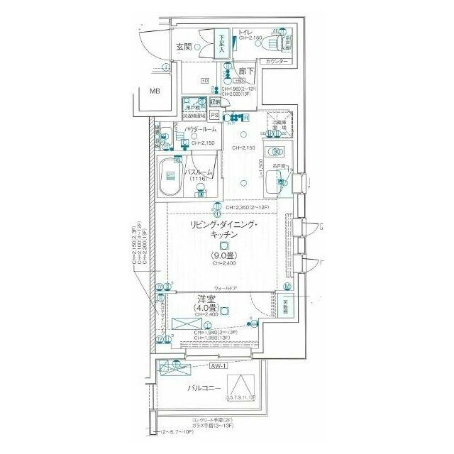 デュオステージ藤沢 803号室 間取り