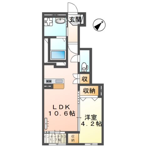 厚木市下川入新築アパート 102号室 間取り