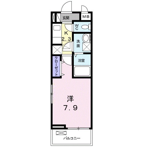 エスポワメゾンⅢ 102号室 間取り