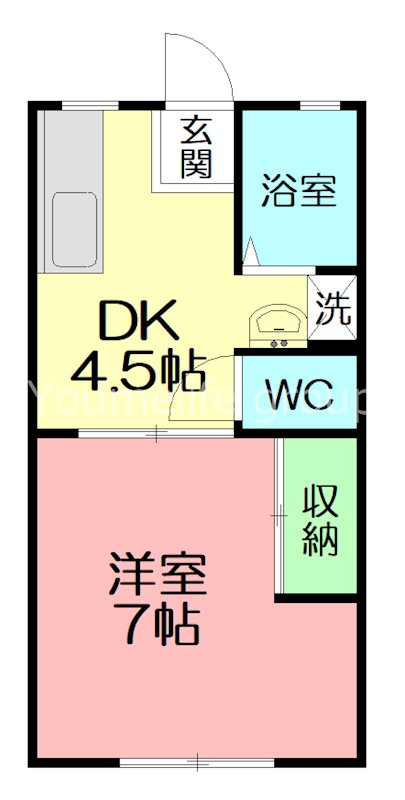 パインハイツ3 202号室 間取り