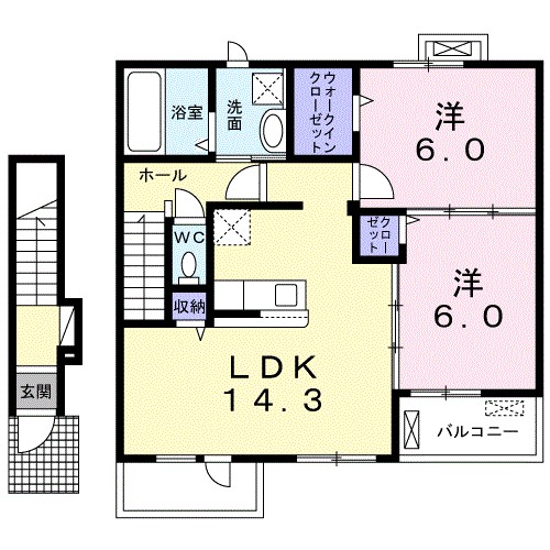 フラン・フレーシュ 203号室 間取り