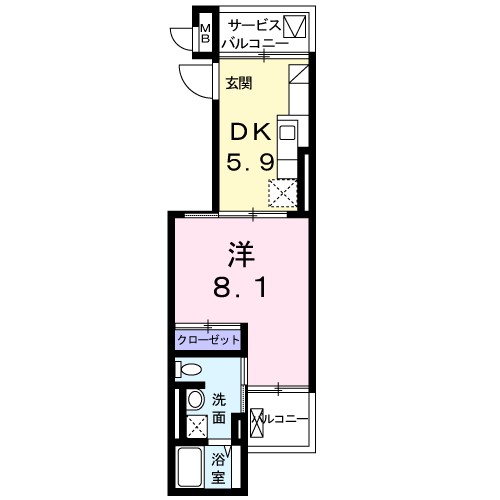 ラ・ルミエール湘南 103号室 間取り