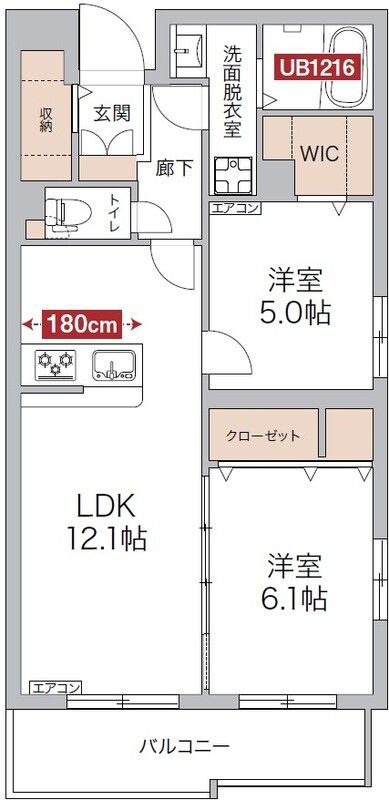 リージュ 101号室 間取り