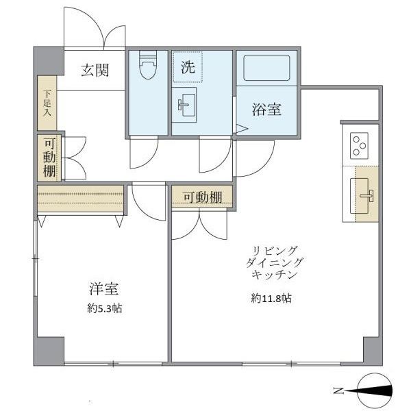 ＩＳＭ平塚 203号室 間取り