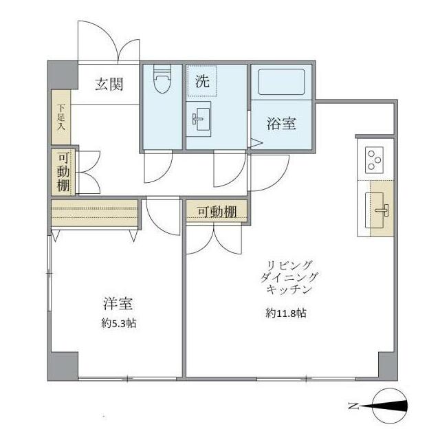 ＩＳＭ平塚 203号室 間取り