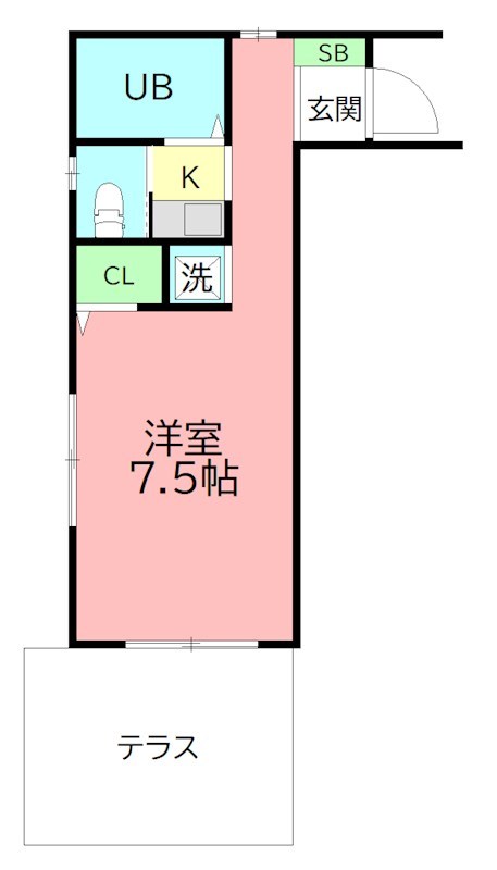 ハイライフ石上 104号室 間取り