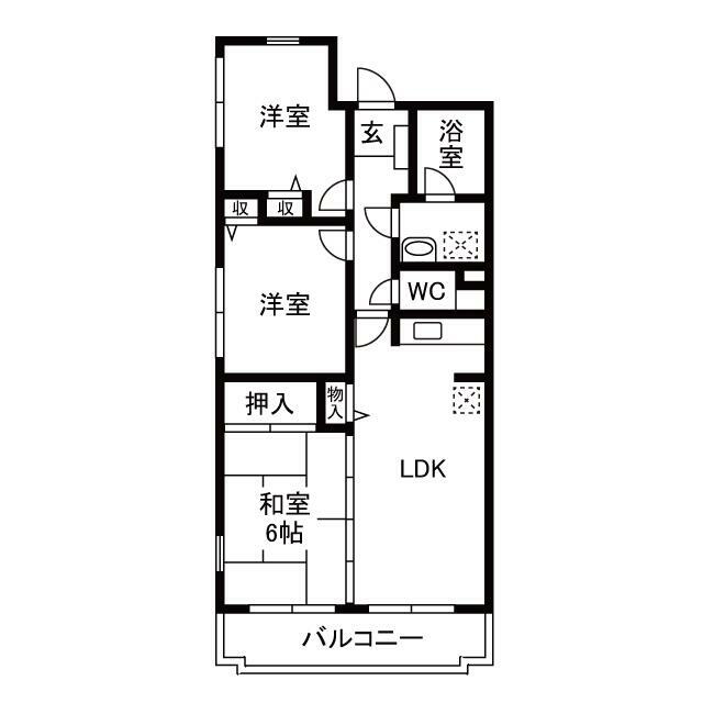 リュミエール湘南 402号室 間取り