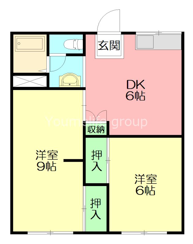 山室ハイツA 102号室 間取り