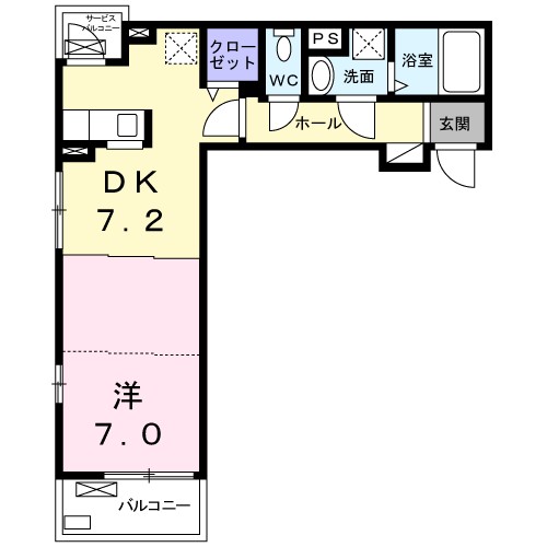アムール 302号室 間取り