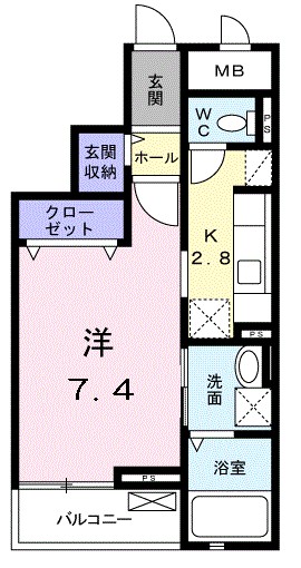 クレール茅ヶ崎Ⅱ 303号室 間取り
