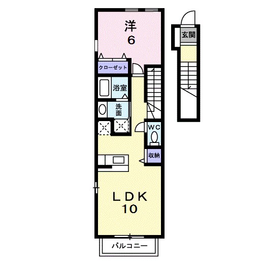 ジョイ・キープ・クニヤン 203号室 間取り