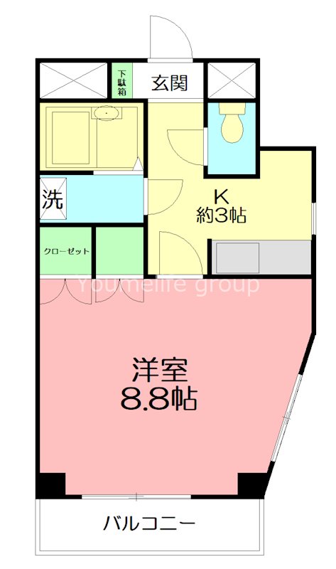 グランドステータス湘南ドリームパレス浜竹 201号室 間取り