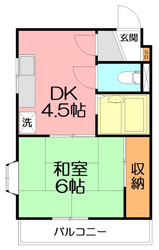 ジュネパレス茅ヶ崎第01 0303号室 間取り