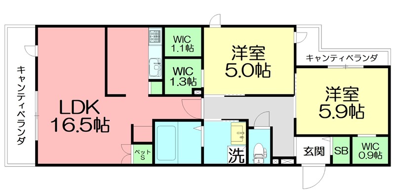仮)中町2丁目メゾン 301号室 間取り