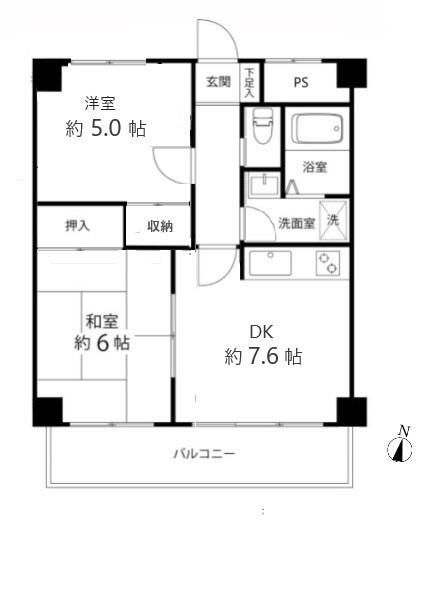 T’s garden藤沢長後 501号室 間取り