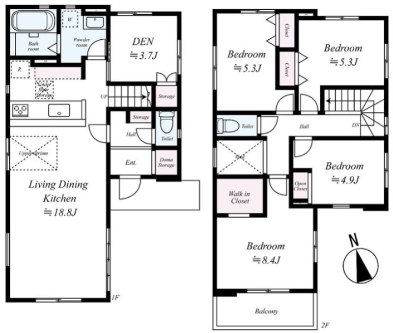 茅ヶ崎市下町屋1丁目戸建 間取り