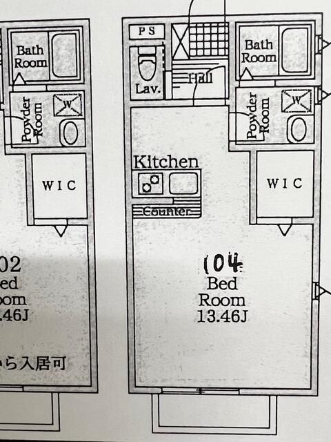 カーサライズ 104号室 間取り