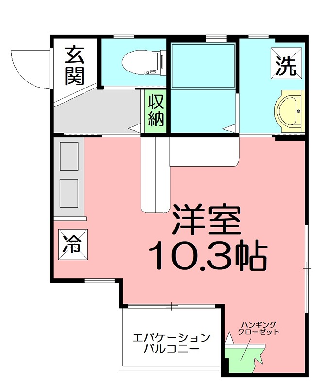 パームルームズ雪の下 203号室 間取り