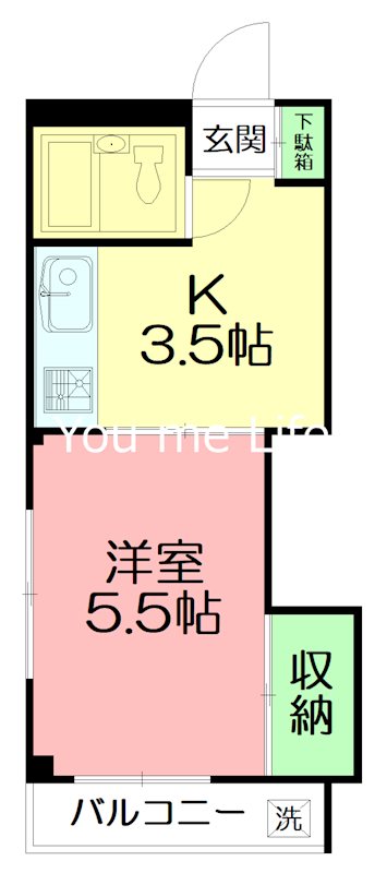 カトレアハイツ 102号室 間取り