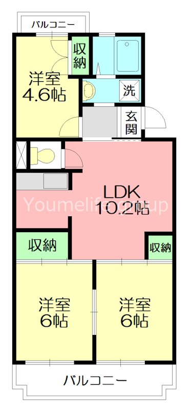 センチュリーハウスⅡ 206号室 間取り