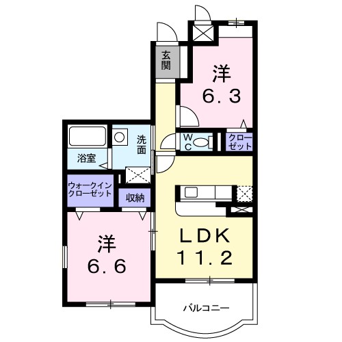 リーバ グラジーア 305号室 間取り