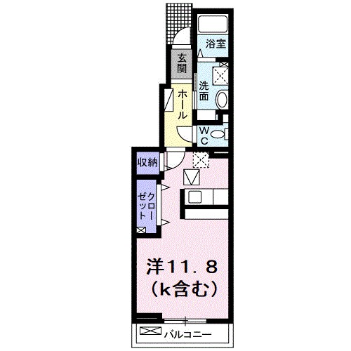 ベルフォーノ 105号室 間取り