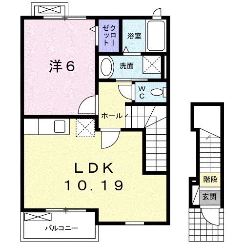 ポロニア 参番館 202号室 間取り