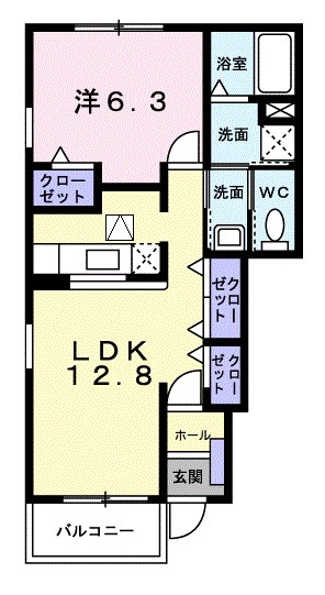 ビルファーレＭＫ 101号室 間取り