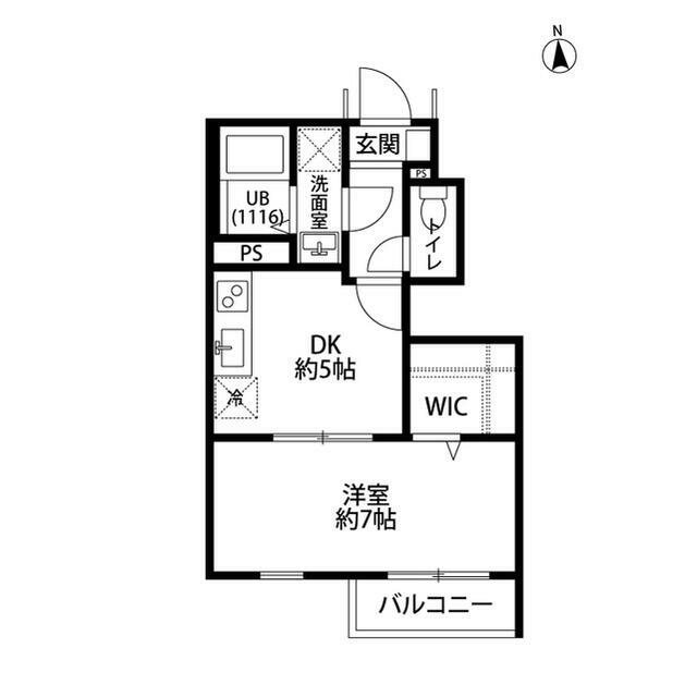 アムール雫 104号室 間取り