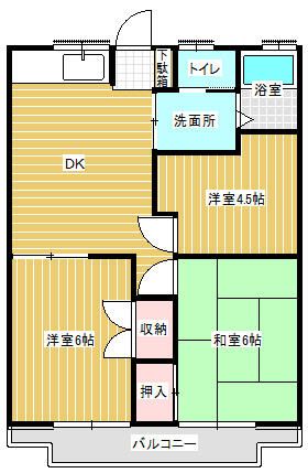 コーポコスモス 202号室 間取り