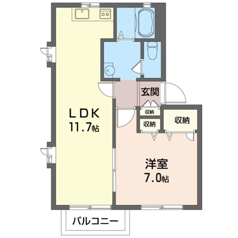 パスコア 203号室 間取り