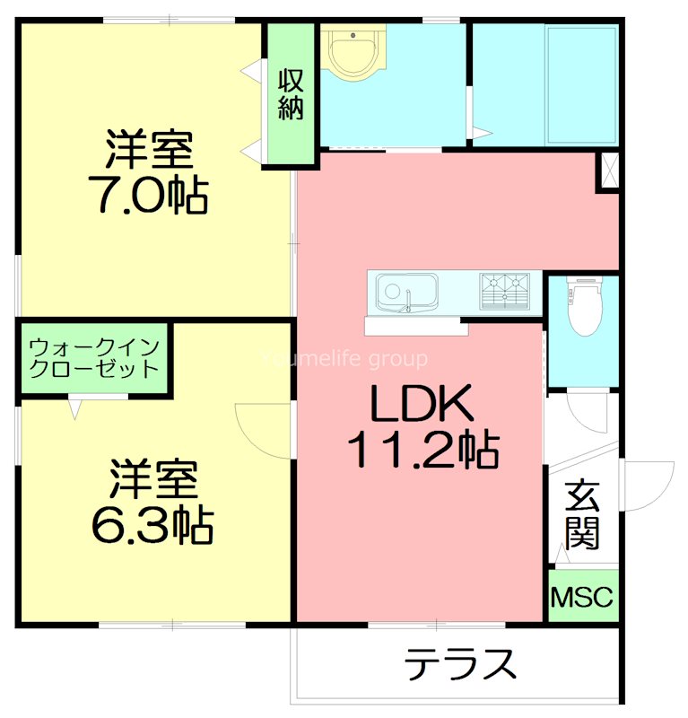 Forest Valley 201号室 間取り