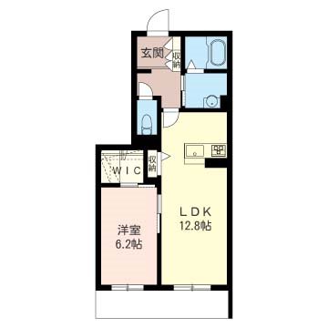 Green Scent舞 107号室 間取り