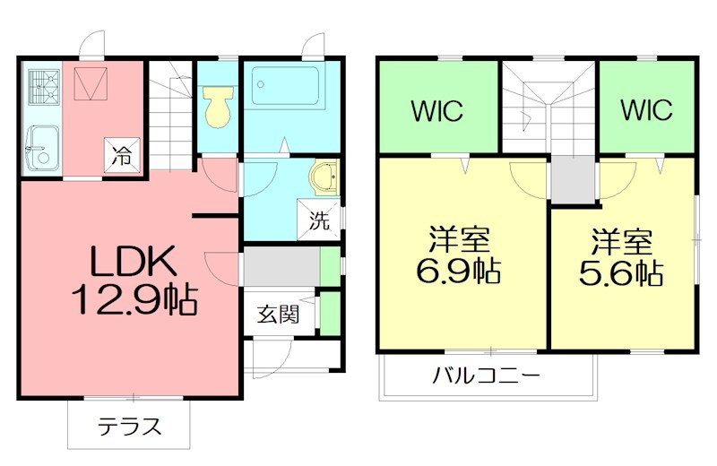 アイリス六番館  2号室 間取り