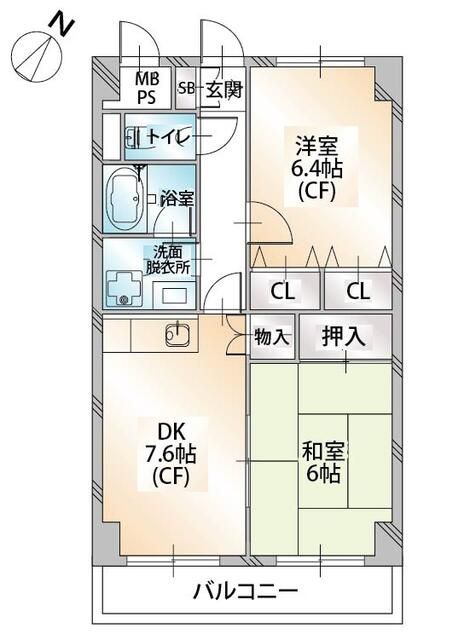 フラワリング・ワン 204号室 間取り