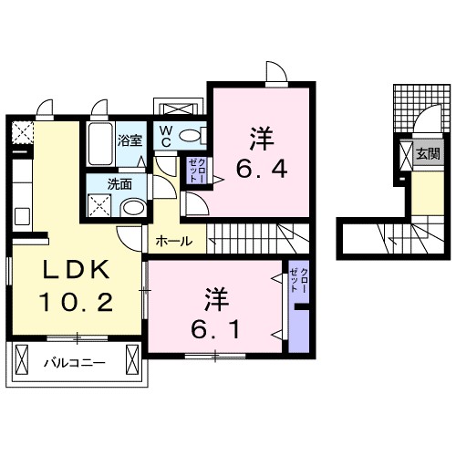 メゾン　ド　ソレイユ 203号室 間取り