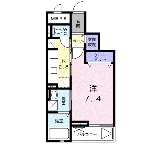 ロイヤルステイツ 301号室 間取り