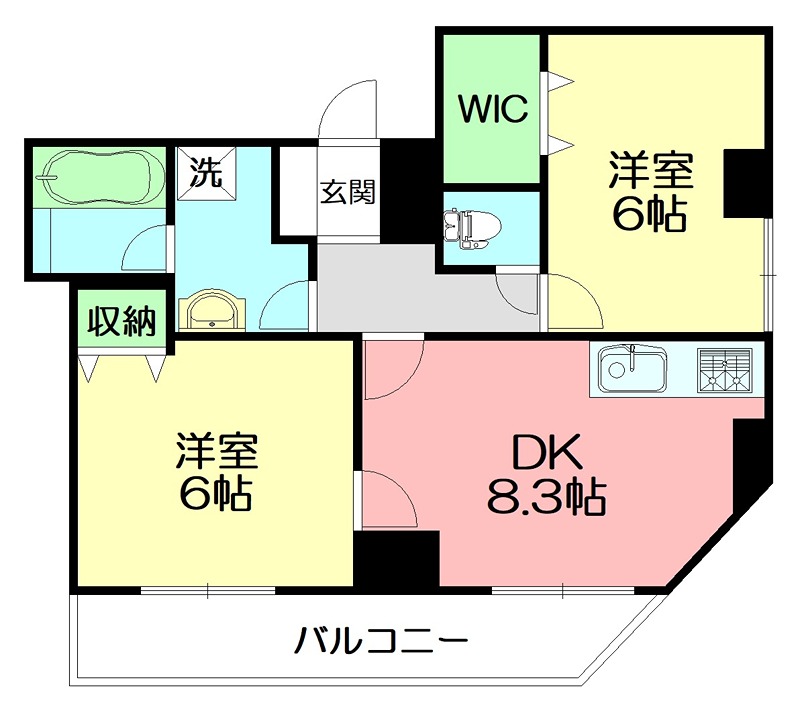 グラシア鵠沼 402号室 間取り