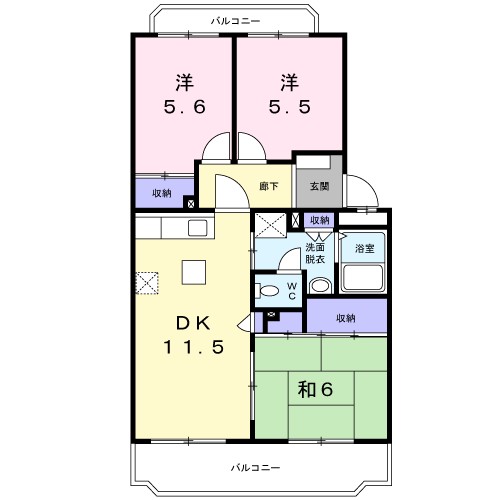 Ｄ．Ｙ．東戸塚 302号室 間取り